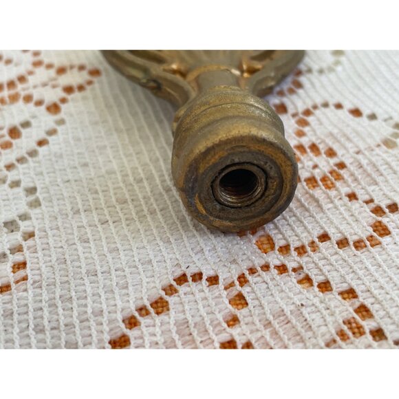 Vintage 1930s Cast metal Gold Lamp Finial Urn Shape 3 3/8" - Picture 7 of 10